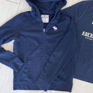 Lot of one Abercrombie Kids hoodie and one t-shirt